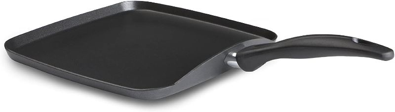 Photo 1 of 2 PC T-fal B36313 Specialty Nonstick Grilled Cheese Griddle Cookware, 10.25-Inch, Black
