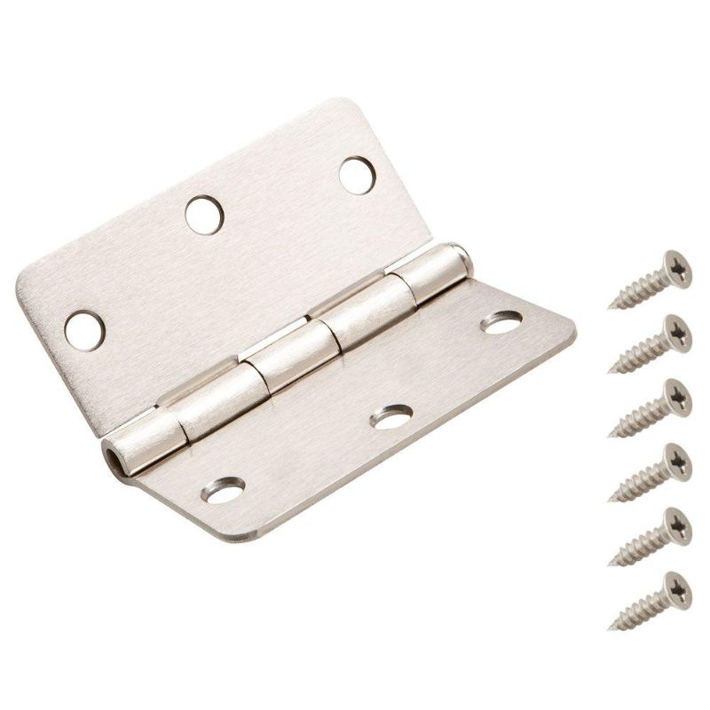 Photo 1 of 10 PACKS OF Everbilt 3-1/2 in. X 1/4 in. Radius Satin Nickel Door Hinge
