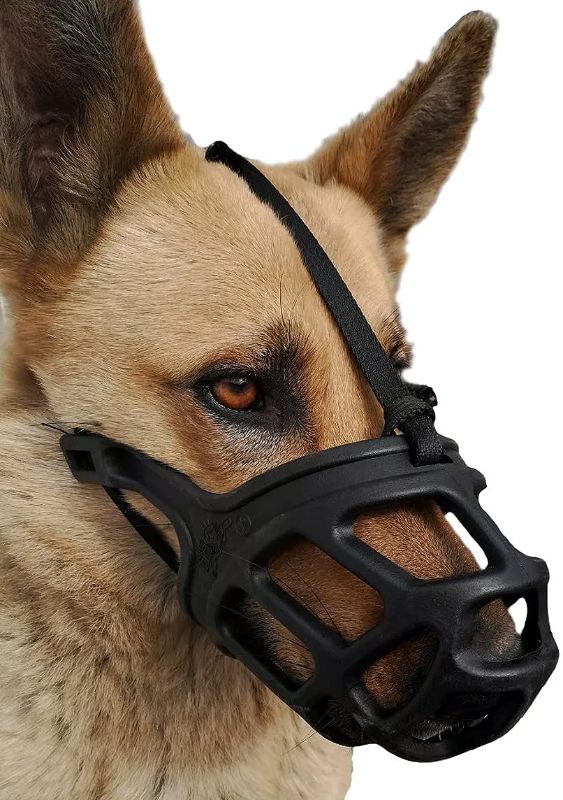 Photo 1 of  2 PC Dog Muzzle, Breathable Basket Muzzles for 1 Small, 1 Medium, 
