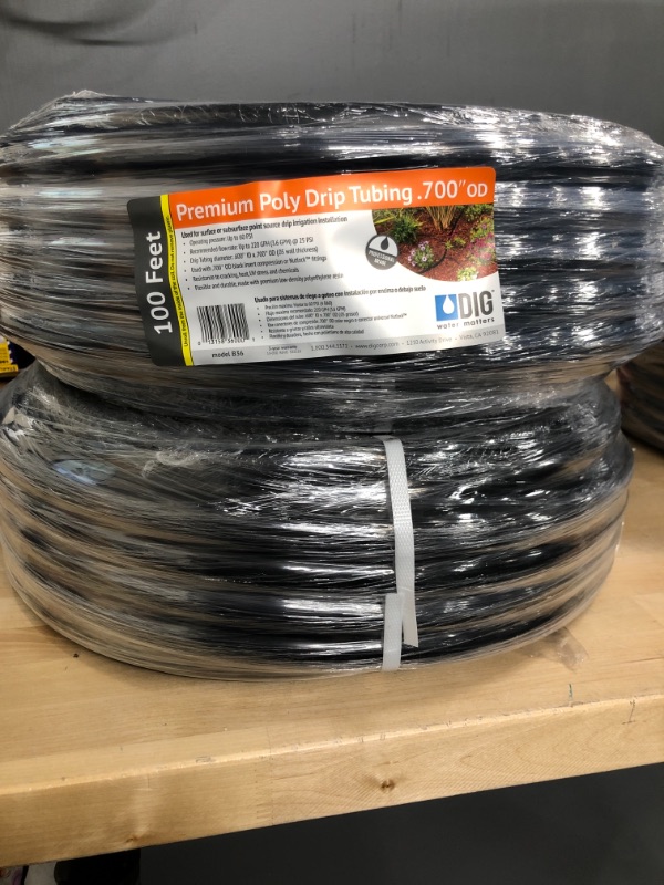 Photo 2 of 1/2 in. (0.700 O.D.) x 100 ft. Poly Drip Tubing
bundle of 2