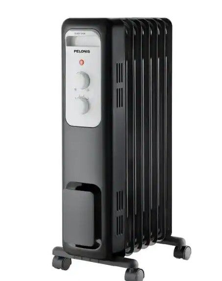 Photo 1 of 1,500-Watt Oil-Filled Radiant Electric Space Heater with Thermostat
