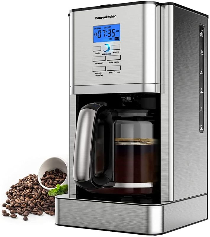 Photo 1 of 12 Cup Programmable Stainless Steel Drip Coffee Maker
