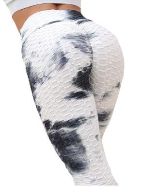 Photo 1 of Women's High Waist Yoga Pants Scrunch Butt BLACK AND WHITE (2 PACK) XL
