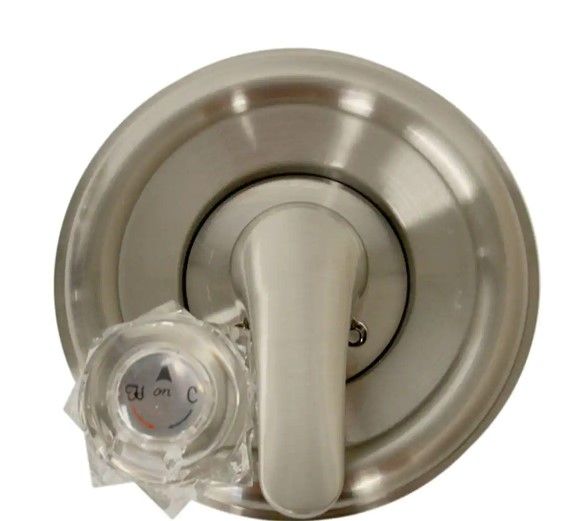 Photo 1 of 1-Handle Valve Trim Kit in Brushed Nickel for Delta Tub/Shower Faucets (Valve Not Included)
