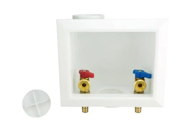 Photo 1 of 1/2 in. Brass PEX-A Barb x 3/4 in. Male Hose Thread Washing Machine Outlet Box
