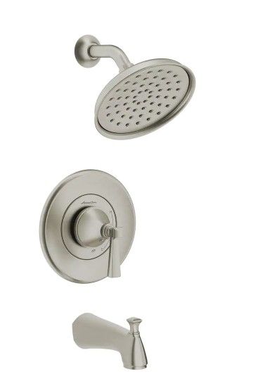 Photo 1 of **INCOMPLETE**
Rumson Single-Handle 1-Spray Tub and Shower Faucet with 1.8 GPM in Brushed Nickel Valve Included
