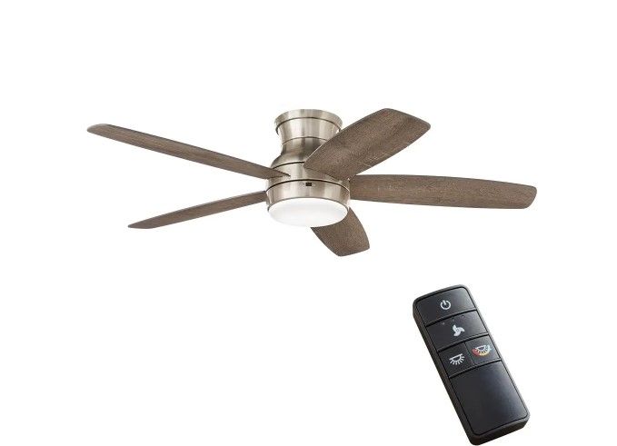 Photo 1 of **INCOMPLETE**
Ashby Park 52 in. White Color Changing Integrated LED Brushed Nickel Ceiling Fan with Light Kit and Remote Control
