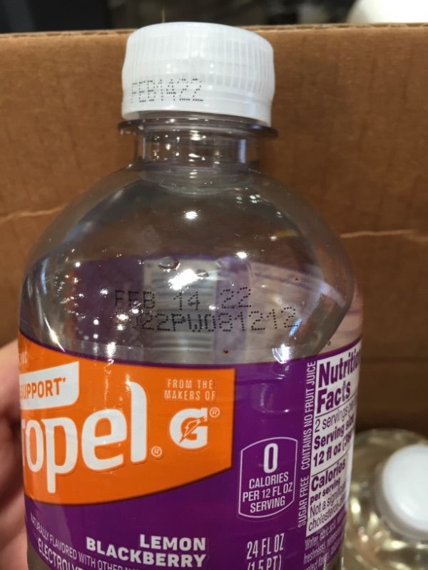 Photo 3 of ***EXPIRES 02/14/2022***Propel Immune Support with Vitamin C + Zinc, Lemon Blackberry & Orange Raspberry Variety Pack, 24oz Bottles, Pack of 12.