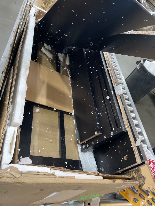Photo 1 of ***PARTS ONLY*** Atlantic Windowpane Media/Storage Cabinet - Tempered Glass Pane Sliding Doors, Stores Optical Media Like CD/DVD/BD/Game Discs, Collectables & Memorabilia Collections, PN 94835757 in Espresso
