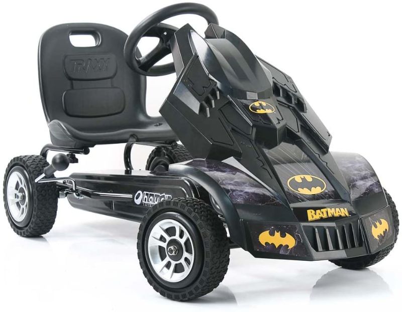 Photo 1 of Hauck Batmobile Pedal Go Kart, Superhero Ride-On Batman Vehicle, Kids 4 and Older, Peddle & Patrol the Streets of Gotham just like Batman, Race-Styled Pedals & Rubber Wheels [Amazon Exclusive] , Black
