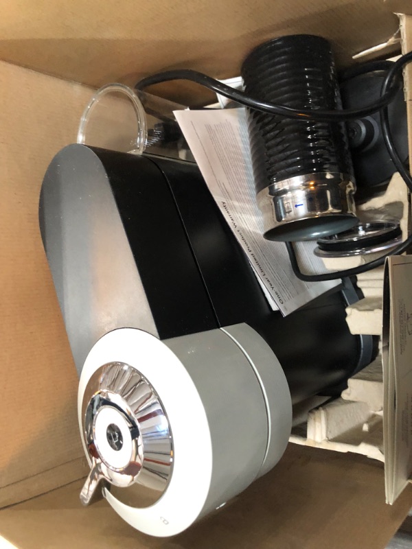 Photo 1 of PARTS ONLY* DOES NOT TURN ON 
Nespresso BNV550GRY Vertuo Next Espresso Machine with Aeroccino by Breville, Light Grey
