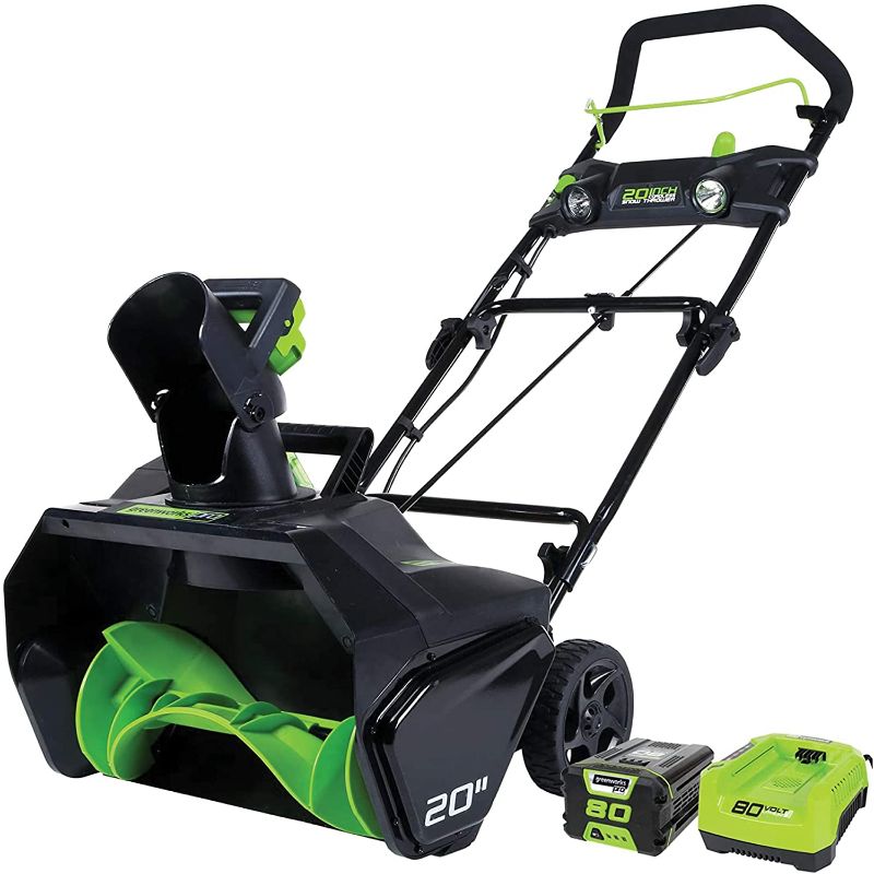 Photo 1 of Greenworks Pro 80V 20 inch Snow Thrower with 2Ah Battery and Charger
