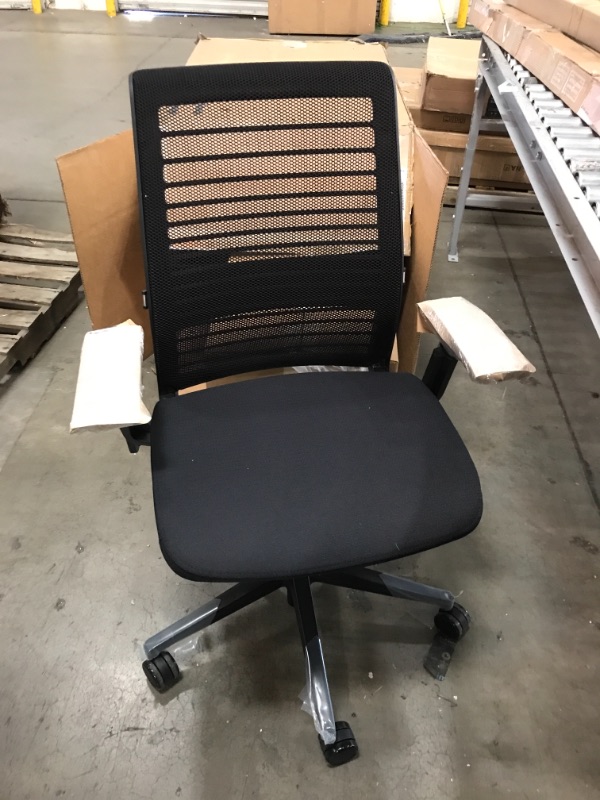 Photo 5 of Steelcase Think Chair, Licorice 3D Knit Back with Black Fabric Seat
