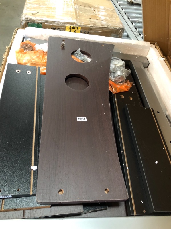 Photo 1 of Techni Mobili Computer Desk with Ample Storage, Chocolate, 30" x 22.75" x 47.25", Chocolate 
