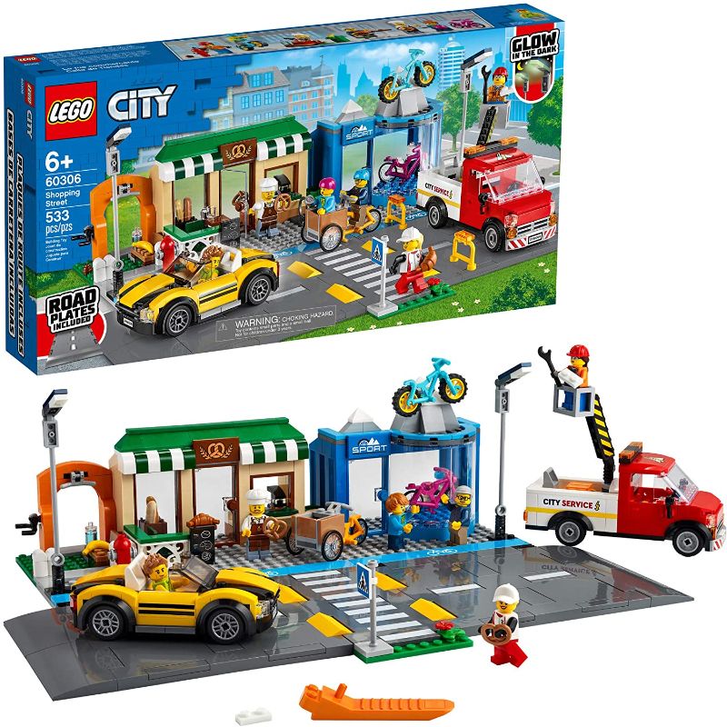 Photo 1 of LEGO City Shopping Street 60306 Building Kit; Cool Building Toy for Kids, New 2021 (533 Pieces)
MISSING PARTS 