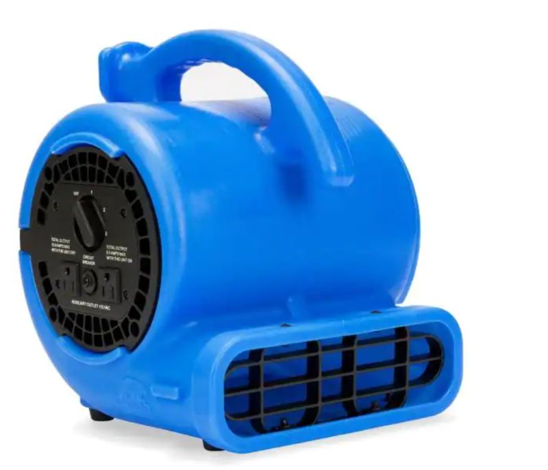 Photo 1 of 
B-Air
VP-20 1/5 HP Air Mover for Water Damage Restoration Carpet Dryer Floor Blower Fan Home and Plumbing Use in Blue