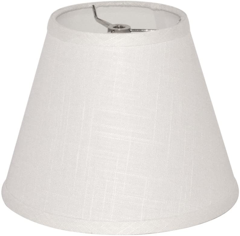 Photo 1 of *TWO SHADES* TOOTOO STAR Barrel White Small Lamp Shade for Table Lamps Replacement, 5x9x7 Inch,Fabric Cloth, Spider Model (white)
