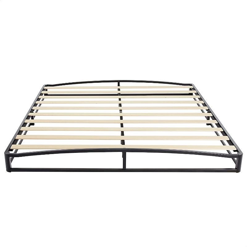 Photo 1 of ***PARTS ONLY*** Amazon Basics 6" Modern Metal Platform Bed with Wood Slat Support - Mattress Foundation - No Box Spring Needed, King
