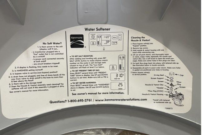 Photo 2 of Kenmore 420 Water Softener With Ultra Flow Valve | Reduce Hardness Minerals & Clear Water Iron | Whole Home Water Softener | Easy To Install | Reduce Hard Water In Your Home, grey
***UNABLE TO TEST****,***USED***,***DAMAGED***