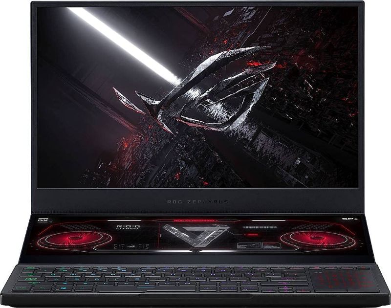 Photo 1 of ASUS ROG Zephyrus Duo SE 15 Gaming & Entertainment Laptop (AMD Ryzen 9 5900HX 8-Core, 32GB RAM, 2TB PCIe SSD, RTX 3080, 15.6" 300Hz Full HD (1920x1080), WiFi, Win 10 Pro) (Renewed)
