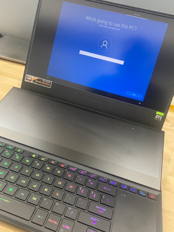 Photo 5 of ASUS ROG Zephyrus Duo SE 15 Gaming & Entertainment Laptop (AMD Ryzen 9 5900HX 8-Core, 32GB RAM, 2TB PCIe SSD, RTX 3080, 15.6" 300Hz Full HD (1920x1080), WiFi, Win 10 Pro) (Renewed)
