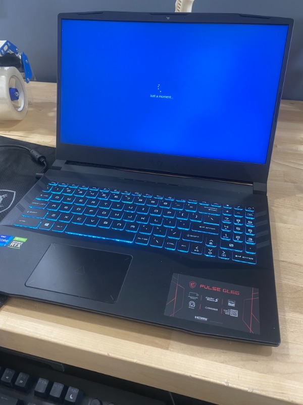 Photo 2 of MSI GL66 Gaming Laptop: 15.6" 144Hz FHD 1080p Display, Intel Core i7-11800H, NVIDIA GeForce RTX 3070, 16GB, 512GB SSD, Win10, Black (11UGK-001)
