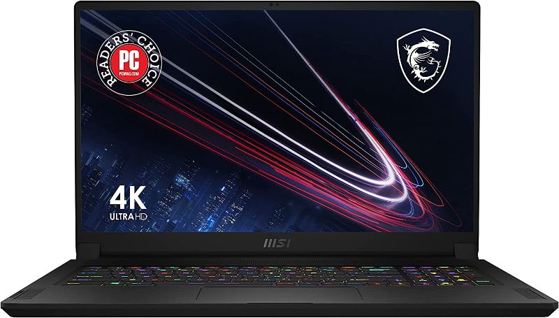 Photo 1 of MSI GS76 Stealth 17.3" 4K Display Gaming Laptop: Intel Core i9-11900H, NVIDIA GeForce RTX 3080, 64GB, 2TB SSD, Wi-Fi 6, Thunderbolt 4, Win 10: Black 11UH-078
