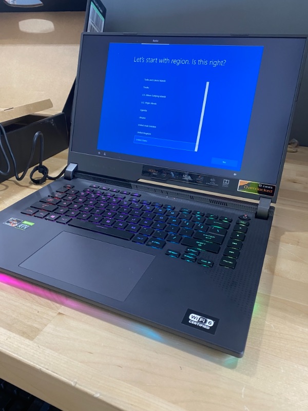 Photo 3 of ASUS ROG Strix G15 (2021) Gaming Laptop, 15.6” 300Hz IPS Type FHD Display, NVIDIA GeForce RTX 3070, AMD Ryzen R9-5900HX, 32GB DDR4, 1TB PCIe SSD, Per-Key RGB Keyboard, Windows 10, G513QR-AS98
