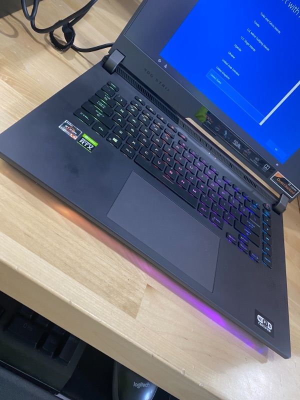 Photo 5 of ASUS ROG Strix G15 (2021) Gaming Laptop, 15.6” 300Hz IPS Type FHD Display, NVIDIA GeForce RTX 3070, AMD Ryzen R9-5900HX, 32GB DDR4, 1TB PCIe SSD, Per-Key RGB Keyboard, Windows 10, G513QR-AS98
