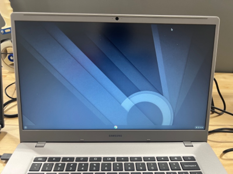 Photo 4 of Samsung - 15.6" Chromebook - Intel Celeron - 4GB Memory - 32GB eMMC Flash Memory - Platinum Titan