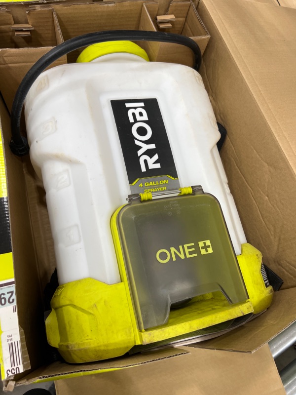 Photo 2 of **PARTS ONLY** 
RYOBI ONE+ 18V Cordless Battery 4 Gal. Backpack Chemical Sprayer with 2.0