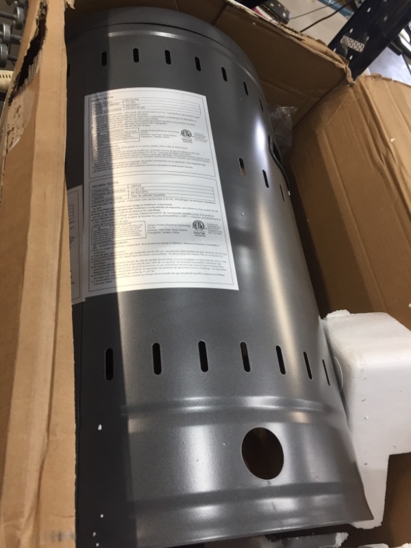 Photo 3 of **parts only ** Amazon Basics 46,000 BTU Outdoor Propane Patio Heater with Wheels, Commercial & Residential - Slate Gray
