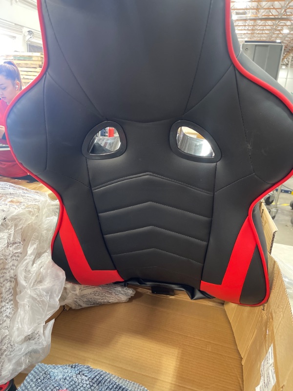 Photo 3 of RESPAWN RSP-110 Racing Style Gaming, Reclining Ergonomic Chair with Footrest, Red
