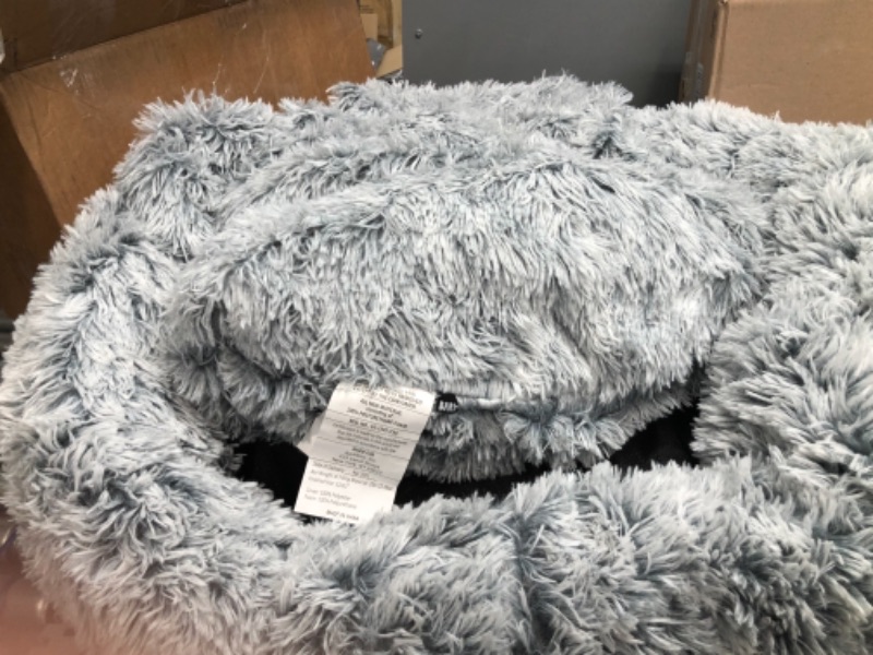 Photo 1 of BarkBox Dog Bed, 2-in-1 Memory Foam Donut Cuddler Dog and Cat Bed, Calming Orthopedic Joint Relief Fur