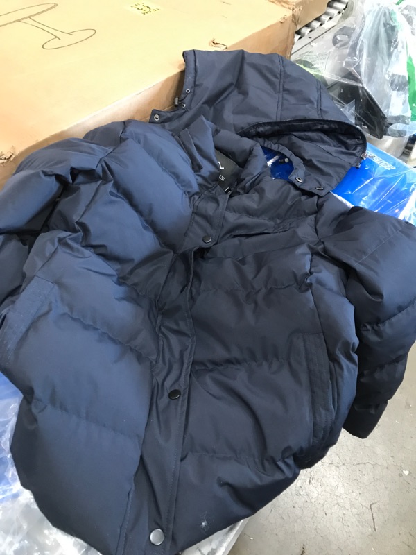 Photo 2 of FARVALUE Mens Large Winter Coats Thicken Puffer Jacket Warm Winter Parka Padded Outwear Bubble Coat with Hood
