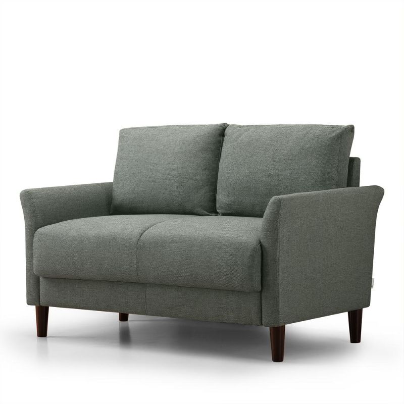 Photo 1 of Zinus Jackie 2-Seat Green Stone Upholstered Loveseat
