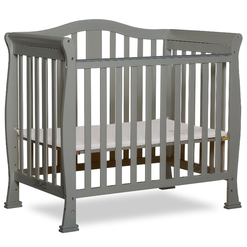 Photo 1 of Dream On Me Addison 4-in-1 Convertible Mini Crib in Cool Grey