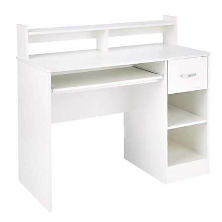 Photo 1 of Rockpoint Kora Computer Desk with Keyboard Tray, Daisy White
