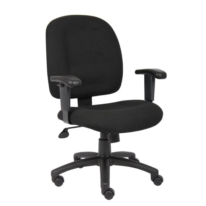 Photo 1 of Office Chair Home Office Desk Chair Task Mid Back Mesh Chair Ergonomic Swivel Lumbar Support Desk Computer Chair (Black)
