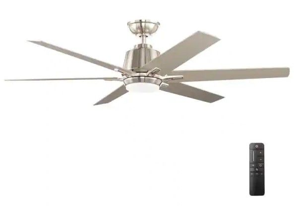 Photo 1 of ***PARTS ONLY*** Home Decorators Collection
Kensgrove 54 in. Integrated LED Brushed Nickel Ceiling Fan with Light and Remote Control
