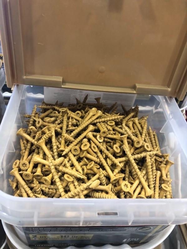 Photo 2 of #9 2 in. Tan Exterior Self-Starting Star Flat-Head Wood Deck Screws ( 10 lbs) *** Sold As Is*** No returns** No Refunds***
