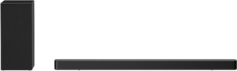 Photo 1 of LG SN6Y Sound Bar w/Subwoofer, 3.1ch, 420W Power, High ResolutionAudio, DTS Virtual:X, AI Sound Pro, Bluetooth, Black