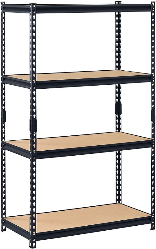 Photo 1 of Edsal 36"W x 18"D x 60"H Four-Shelf Steel Shelving, Black
