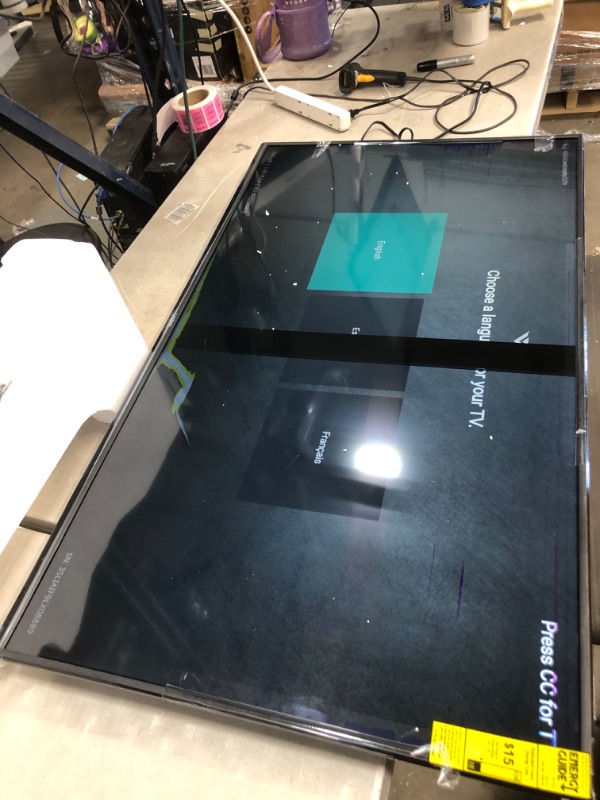 Photo 4 of DAMAGED VIZIO 50-in Class V-Series 4K HDR Smart TV V505-J09 VIZIO GameStop
**SCREEN TURNS ON, FUNCTIONS,  BUT DAMAGED**
