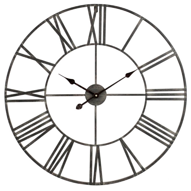 Photo 1 of (DAMAGED) Solange Round Metal Wall Clock - 30" Gray
**CLOCK HANDS DAMAGED**