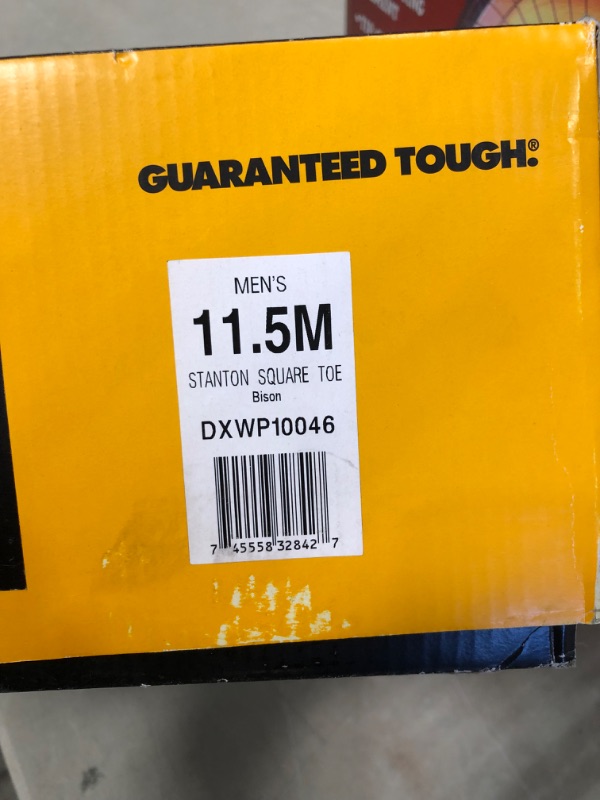 Photo 1 of DEWALT Men's Stanton Waterproof Wellington Work Boots - Steel Toe - Bison Brown Size 11.5(M)
