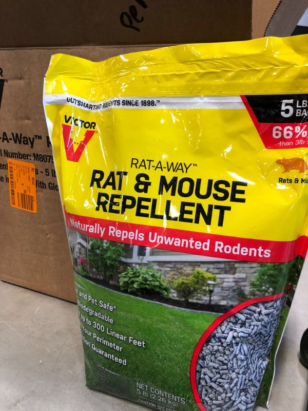 Photo 2 of CASE OF 6 Victor Rat-a-Way 5 Lbs. Rat and Mouse Repellent Granules
