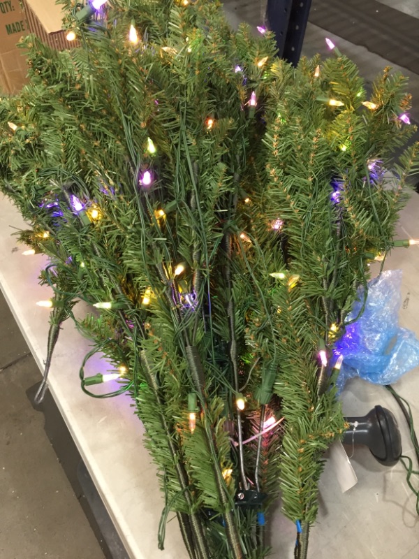 Photo 2 of 7.5ft National Tree Company Dunhill Fir Hinged Full LED Artificial Tree with 700 Low Voltage Dual Led Lights with 9 Function Footswitch