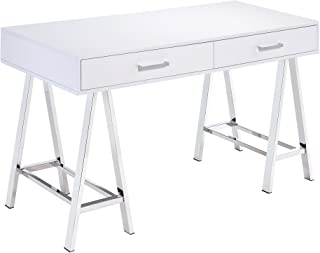 Photo 1 of ACME Furniture Acme Coleen Desk, White & Chrome, One Size
