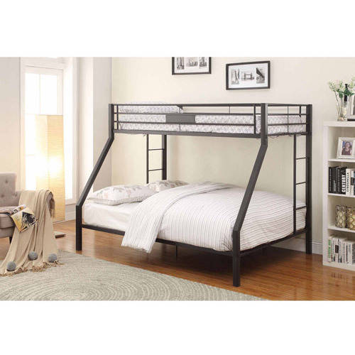 Photo 1 of **box one only** ACME Furniture Limbra Twin Over Queen Metal Bunk Bed, Black Sand
